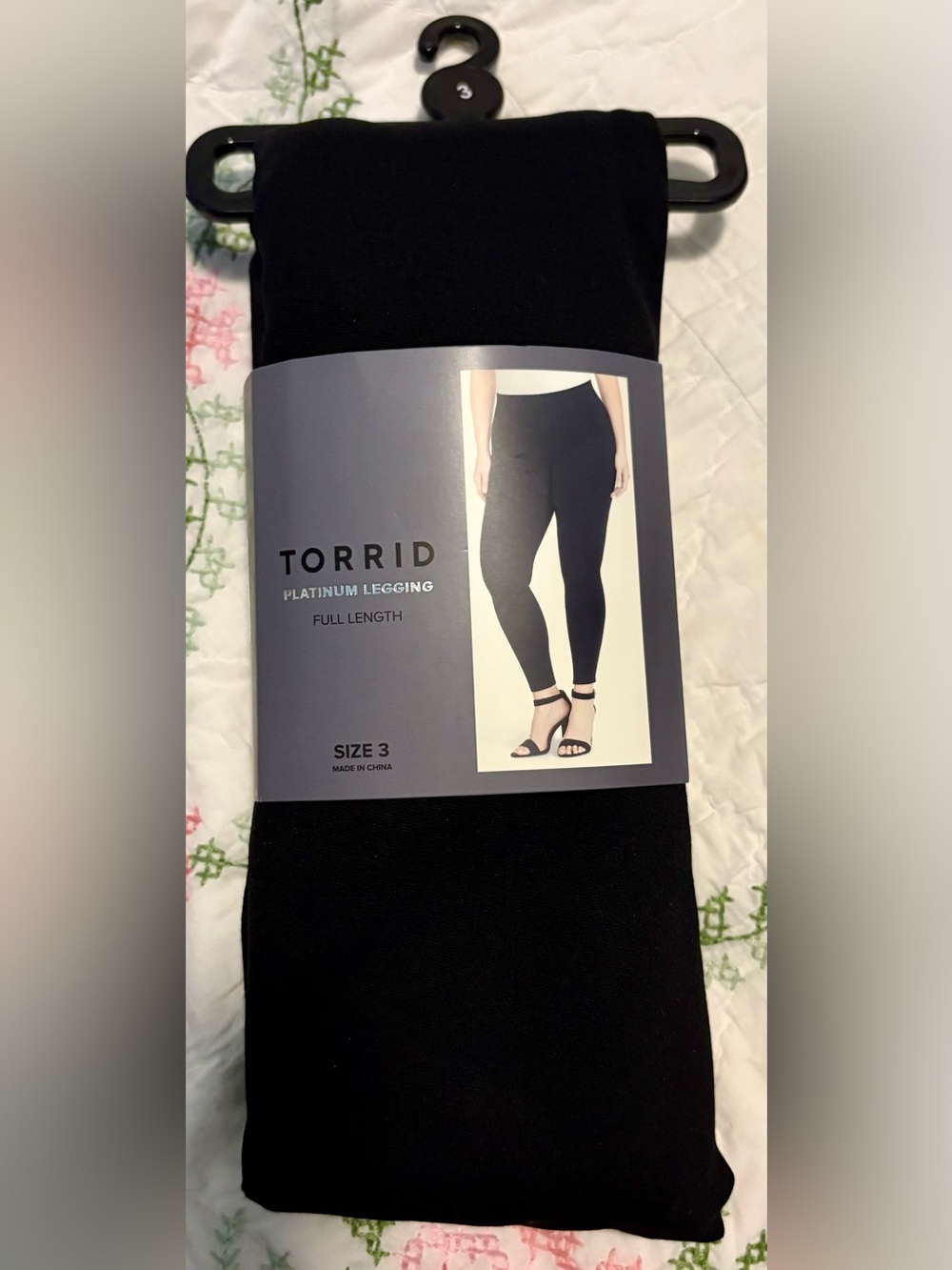NWT Torrid Platinum Leggings Full Length Black Plus Size 3 3X